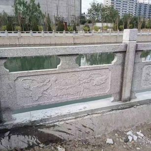 辽宁 芙蓉白大花桥梁、河道，石材栏杆、围栏、护栏