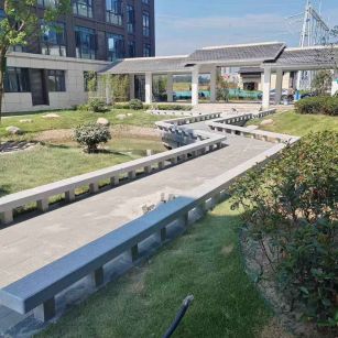 辽宁 芝麻灰小区坐凳&栏杆安装效果