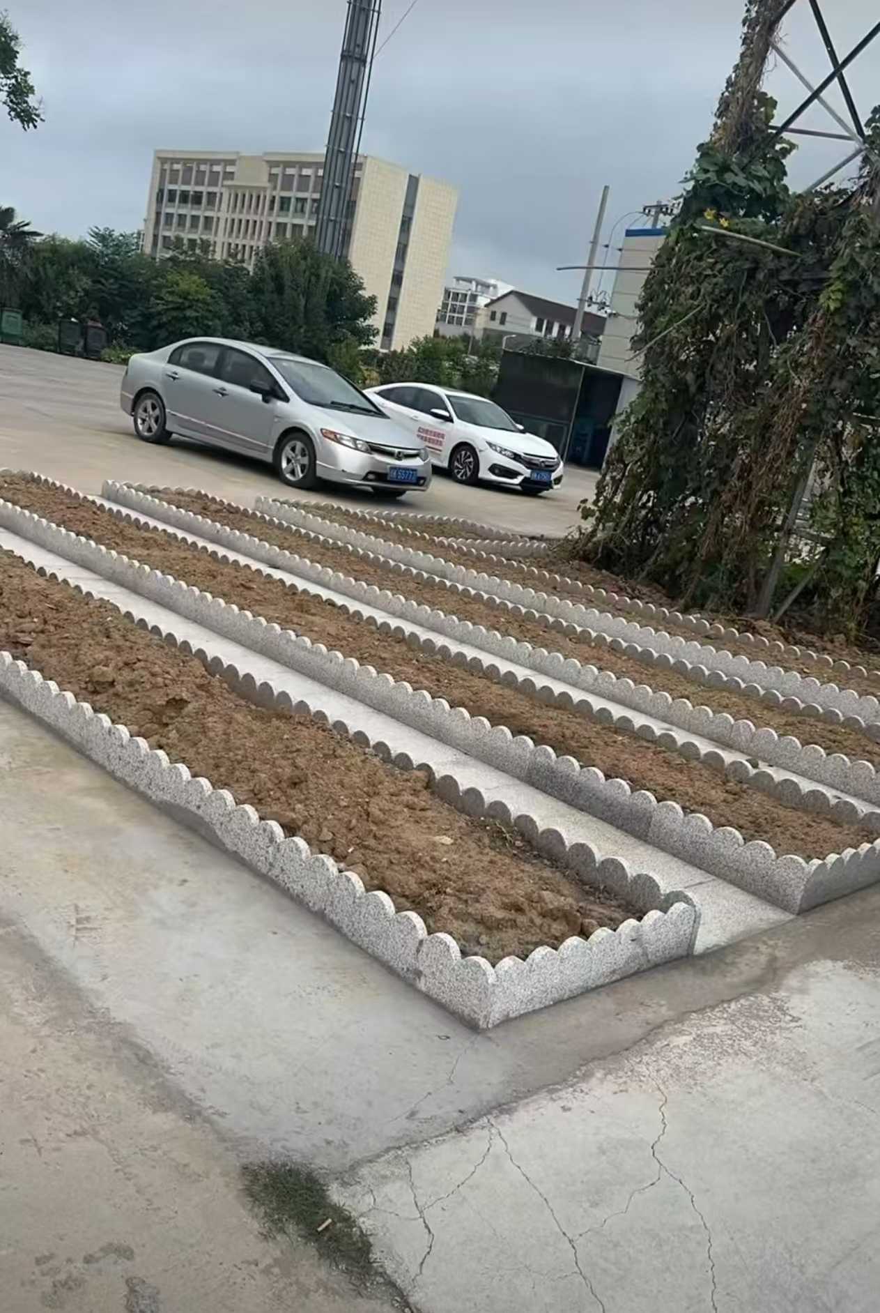 辽宁 花边石、花围石、花园石安装效果